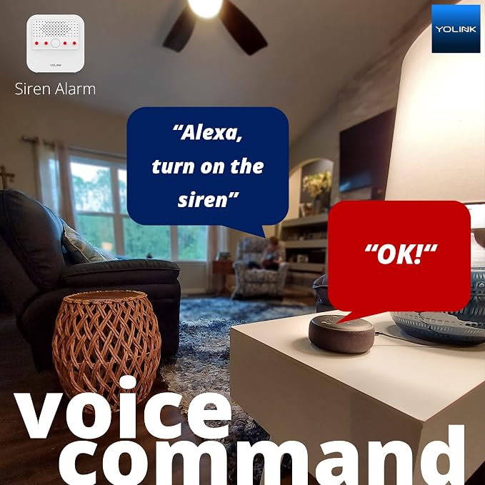 Smart Siren Alarm, Loud 110 dB, Wireless Security Siren for Home Security/Intrusion/Burglar, Panic Alerts, Audible Alerts, Remote Control, Alexa, Google, Home Assistant, IFTTT - Hub Required