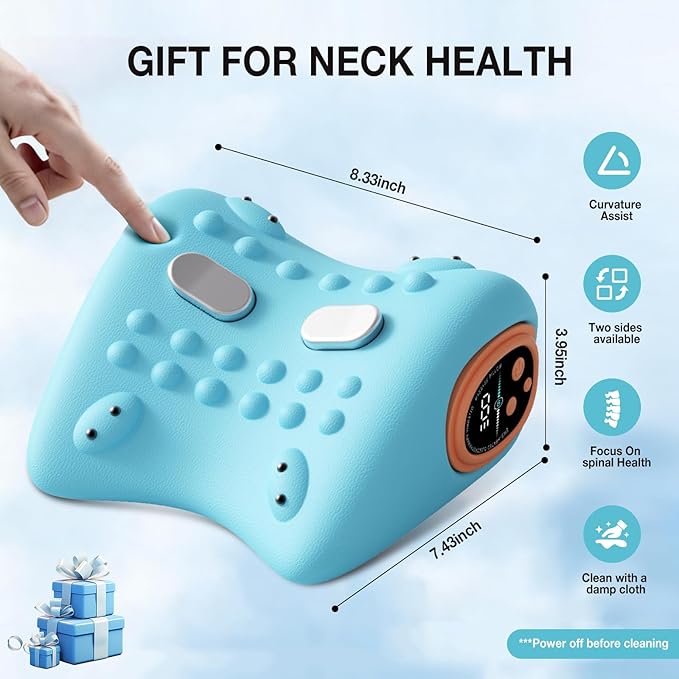 Neck Massager 2026 New Upgrade, 3-in-1 Heat, Pulse & Vibration Modes, Ergonomic Electric Neck and Shoulder Massager for Pain Relief & Relaxation at Home, Office, Travel