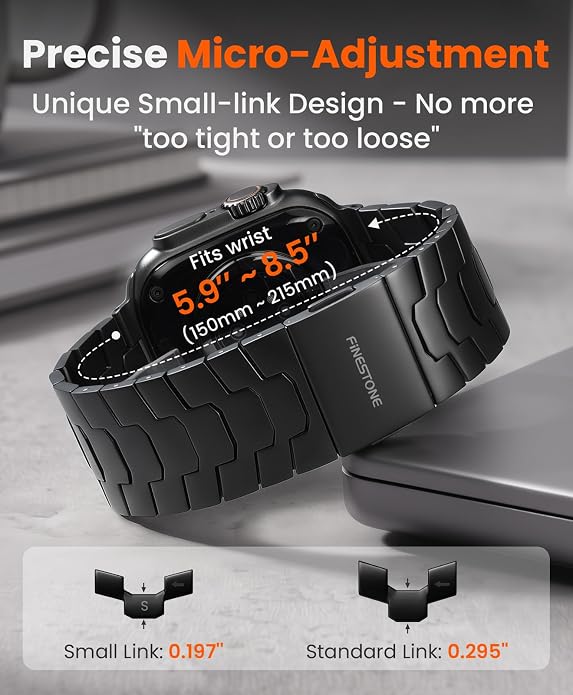 AGIS02 Titanium Band for Apple Watch Ultra 3/2/1 Band 49mm & Series 11/10 46mm, Grade 5 Titanium Ultra Watch Band for Men with DLC Coating, Durable and Lightweight iWatch Metal Strap