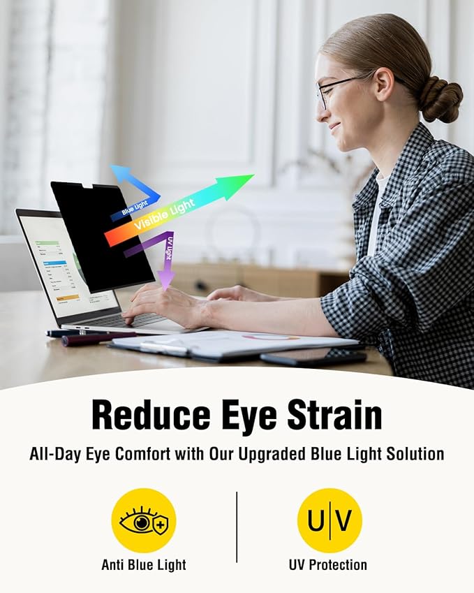 F FORITO Magnetic Privacy Screen Protector Compatible with MacBook Air 13 inch (2018, 2019, 2020, 2021, M1), Removable 360° Anti Peeping Anti Blue Light Laptop Privacy Shield