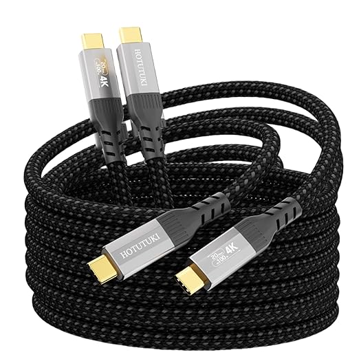 2-Pack 10FT USB-c Cables,20Gbps Data Charging Cable,100W USB 3.2 Gen 2 High Speed, 4K Video Monitor Cord, USBC Display Cable for Type-C Devices,USB c Cord Compatible with Thunderbolt 4/3