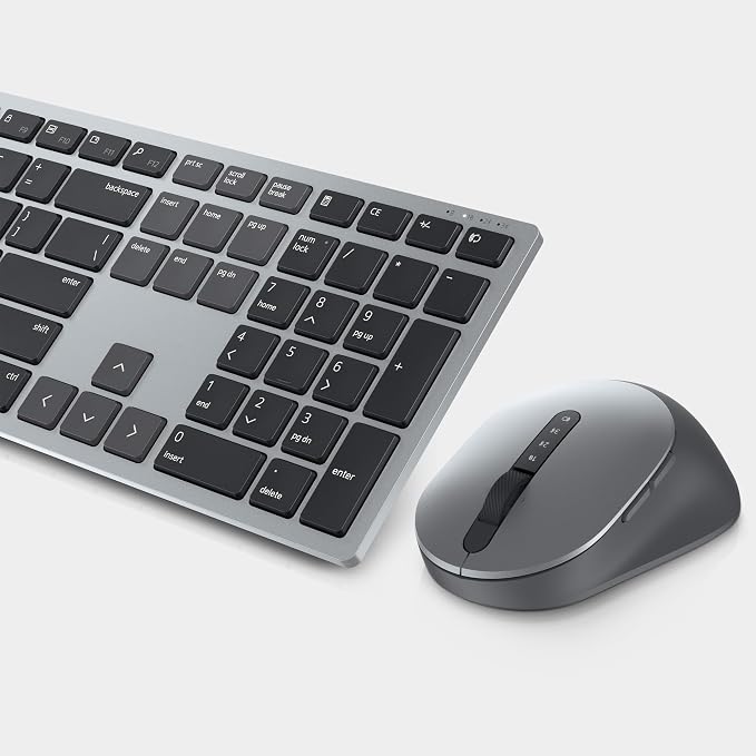 Dell Premium Wireless Keyboard and Mouse - KM720 - USB wireless receiver, 12 programmable keys of F1-F12, Mouse Buttons Qty 7, DPI. 1000, 1600 (default), 2400, 4000, Advanced Exchange Service - 1 year