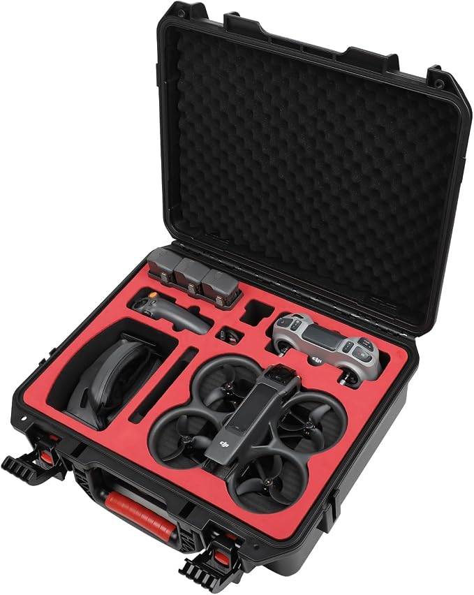 Waterproof Hard Case for DJI Avata 2 Fly More Combo | Fits DJI Goggles 3 (Not for Goggles N3)/ RC Motion 3 / FPV Remote Controller 3 and Accessories | Up to 8 Batteries | Shockproof, Dustproof