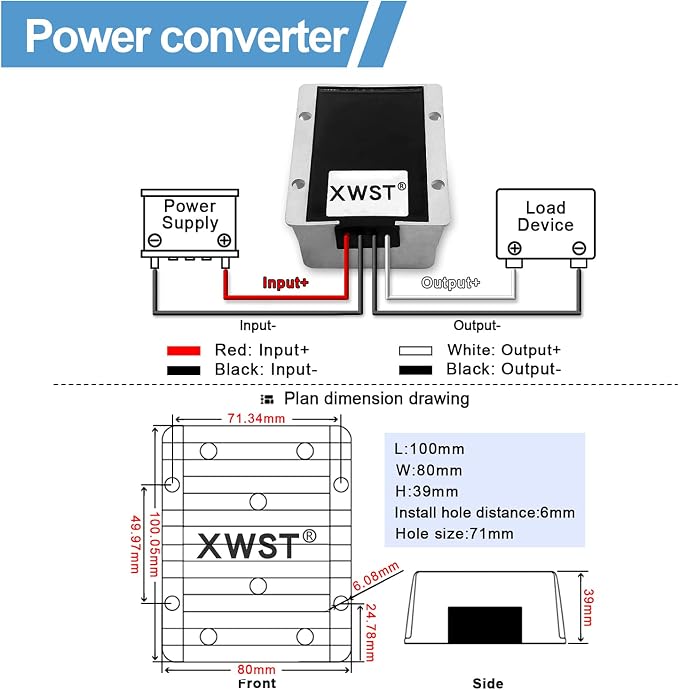 DC DC Stabilizer 9V-36V to 13.8V Boost Buck Converter 30A 414W Waterproof Automatic Voltage Regulator Auto Step Up Down 13.8V Volt Transformer Module