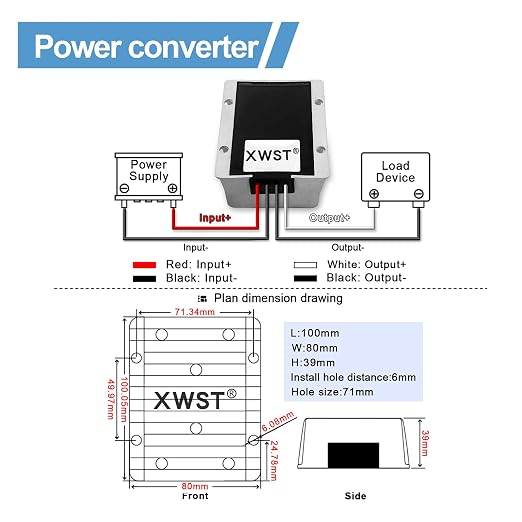DC DC Stabilizer 9V-36V to 12V Boost Buck Converter 20A 240W Waterproof Automatic Step Up/Down Voltage Regulator 12V Volt Transformer Module