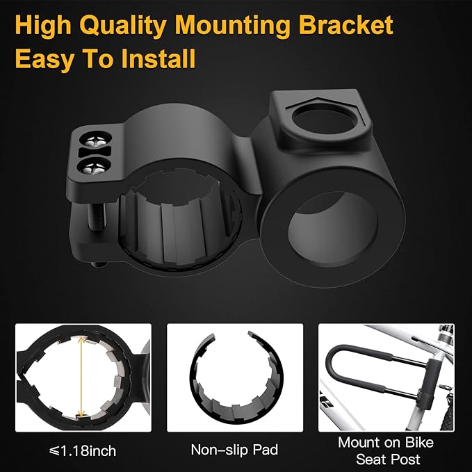 Bike U Lock Heavy Duty Bike Lock Bicycle U Lock, 16mm Shackle and 4ft/6ft Length Security Cable with Sturdy Mounting Bracket for Bicycle, Motorcycle and More