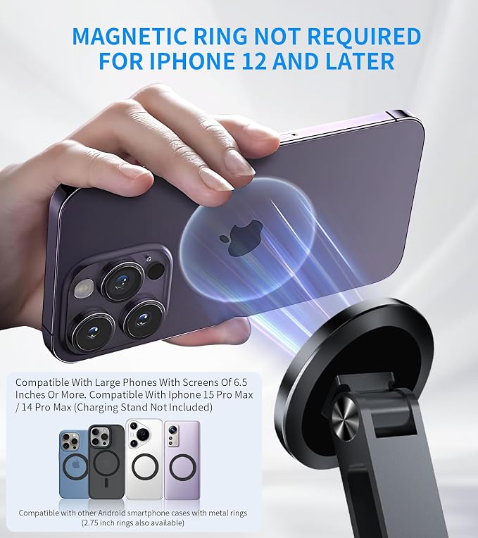Adjustable Portable Magnetic Monitor/iPhone/Tablet Stand Magnetic Quick-Release - Foldable 10.1 10.5 11 11.6 12 12.5 15.6 17 17.3 18 18.5 inch Portable Monitor iPad Air mini Pro Samsung POS, Kindle