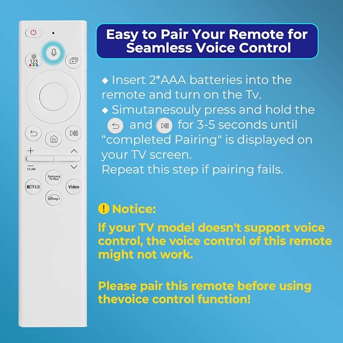 for Samsung Frame TV Remote Replacement, for 2018-2024 Samsung Frame Remote, Voice Function. for Crystal QLED QLED 4K 8K. Bn59-01391A(No Solar).