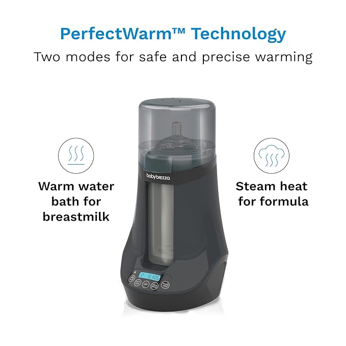 Baby Brezza Smart Baby Bottle Warmer, Breastmilk Warmer + Defroster – Free App - Different Temperatures for Breastmilk + Formula - Universal Fit for All Bottles + Milk Bags - Calentador de Biberones