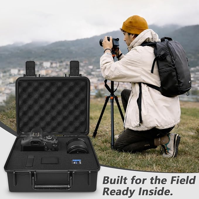 ICIMBI 11 Inch Foam Case with Customizable Foam for Test Instruments, Camera Accessories, Equipment, Electronics, and Tools & More – 11.4 x 9.8 x 5.7 Inches