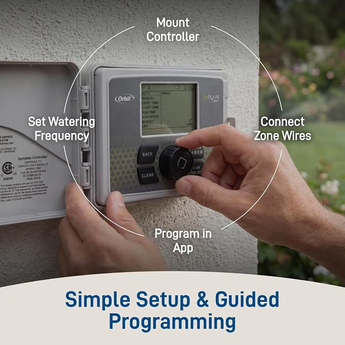 Orbit B-hyve Smart Indoor/Outdoor Sprinkler Controller - 6-Zone - App Controlled Smart Controller with Custom Irrigation Schedules - Weatherproof Multi-Zone Sprinkler System - 57946 (Pack of 6)