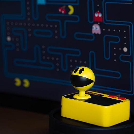 Pac-Man Plug & Play – Retro Gaming Console with Wireless Controller & Classic PAC-MAN Gameplay, Retro TV Game Console – HDMI Arcade Gaming System Plug-and-Play TV Arcade Game for All Ages.