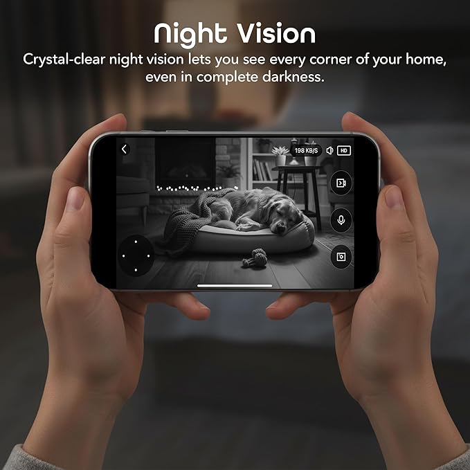 Geeni Orbit 3MP Smart PTZ Security Camera – 2K HD Indoor Security Camera with Auto-Follow Motion Tracking, Pan, Tilt, & Digital Zoom, 8m Night Vision, & 2-Way Audio