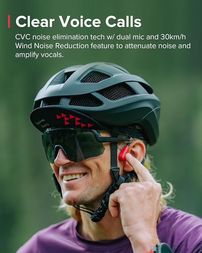 SUUNTO WING - Open ear, bone conduction headphones. Made for sports, waterproof, safety lights, bluetooth