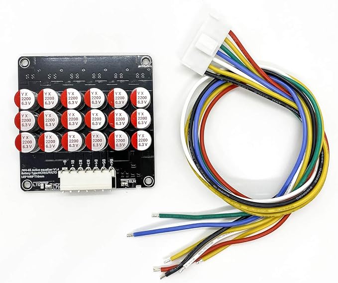 4S 5S 6S 5A Capacitor Active Equalizer Balancer LiFePO4 LFP Lithium Li-ion Lipo/Titanate LTO Battery Active Energy Transfer Balance Board for Battery Car Audio Group Balancer