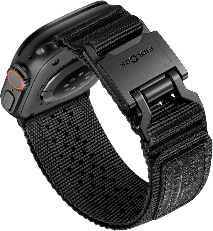 Bandletic Compatible with Apple Watch Bands 49mm 46mm 45mm 44mm for Men - Wide Soft Nylon Sport Strap Replacement with Magnetic Fidlock Hook Buckle for iWatch Series 11 10 9 8 7 6 5 4 Ultra SE 3 2 1