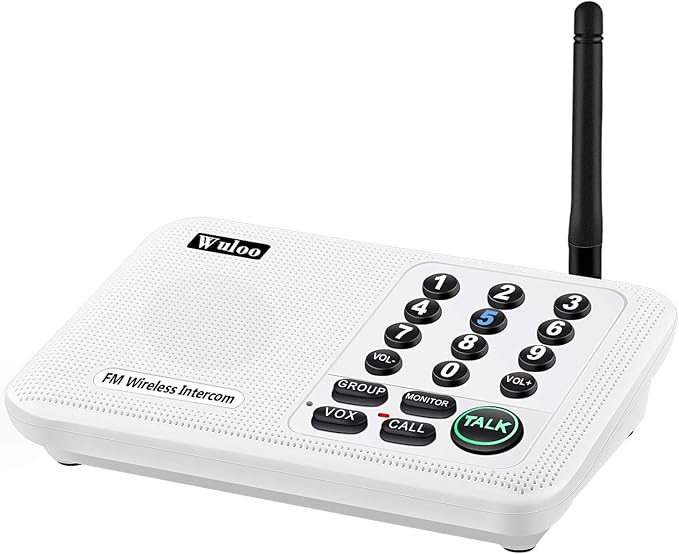 Expandable for Wuloo Intercoms Wireless for Home 5280ft Range 10 Channel 3 Code (Only 1 Unit for Expandable The Original intercom System, CAN NOT Work Without Other Units)