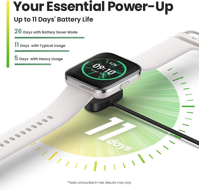 Amazfit Bip 5 Core Smart Watch for Men Women 46mm, 11-Day Battery, Fitness Activity Tracker with 120+ Sports Modes, Heart Rate & Sleep Monitor, for Android Phone & iPhone, Water Resistant, Black