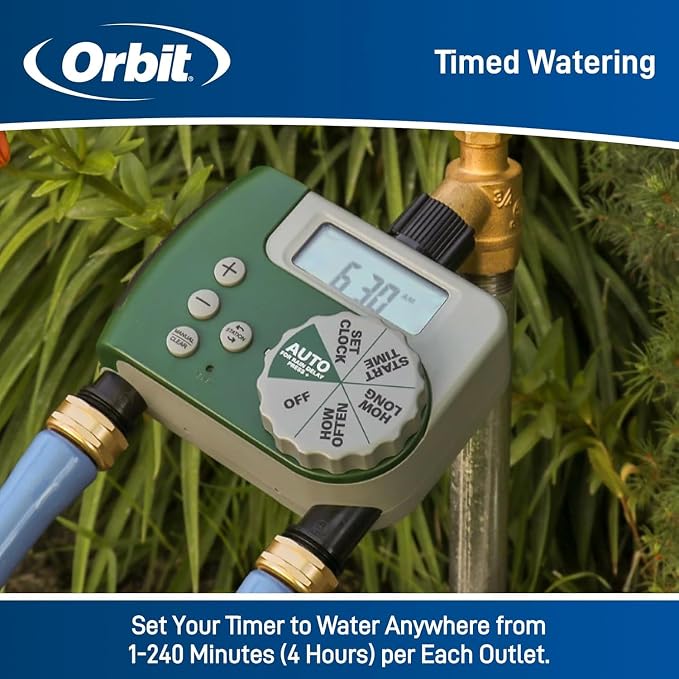 2-Pack Orbit 58910 Digital 2 Outlet Hose Faucet Timer (2 Total Timers)