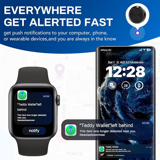 Tracker for Vehicles-Car Tracker Device Hidden for Vehicles, Real-Time Tracking for Kids, Car, Pets, Works with Find My, No Monthly Fee or Subscription(Available for Android and iOS)