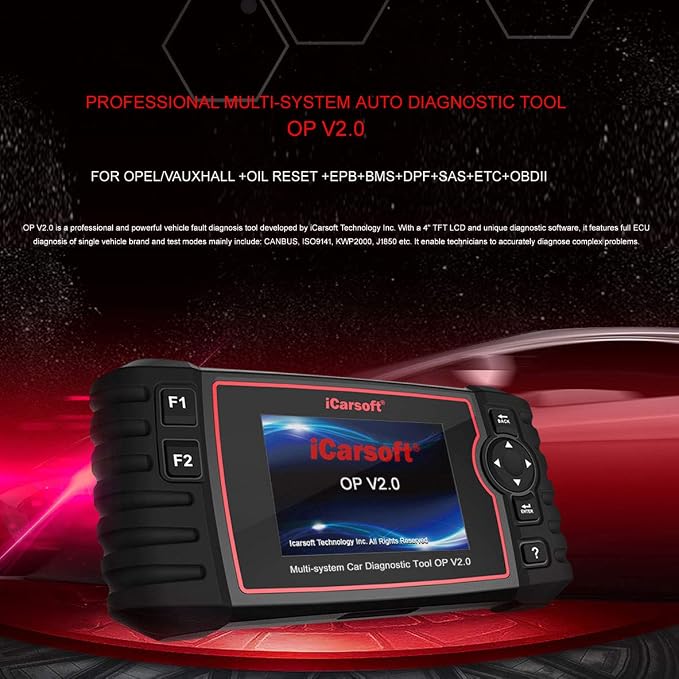 Auto Diagnostic Scan Tool iCarsoft OP V2.0 for OPEL/Vauxhall +Oil Reset +EPB+SAS+ETCS