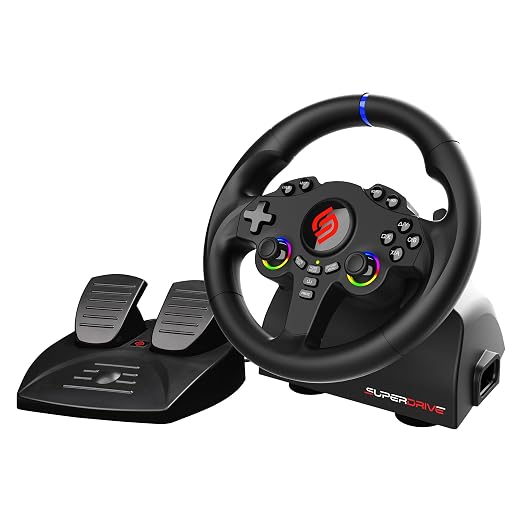 SUBSONIC - Superdrive 220RS-5 Racing Wheel for Playstation PS5 and PC - Black