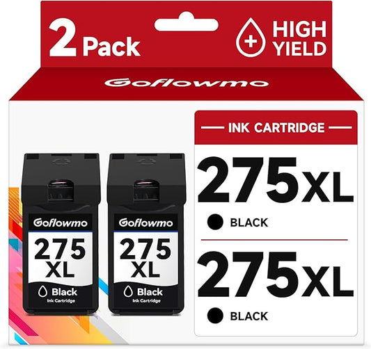 275XL PG-275XL Black Ink Cartridge Replacement for Canon 275 275XL PG-275 PG275XL Black Ink High Capacity compatible for PIXMA TR4720 TR4700 TR4722 TS3522 TS3500 TS3720 Printer Ink Cartridge(2 BK)