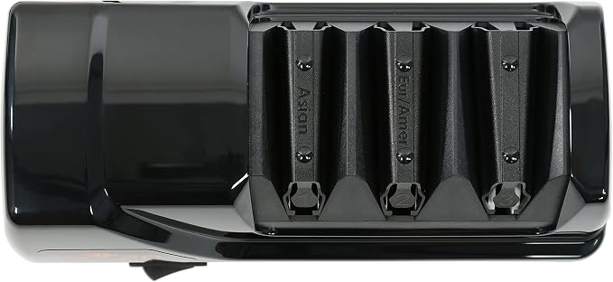 Chef’s Choice Professional Electric Knife Sharpeners AngleSelect for 15- and 20-Degree Straight-Edge and Serrated Knives with Diamond Abrasives & Precision Angle Control, 2-Stage, Black