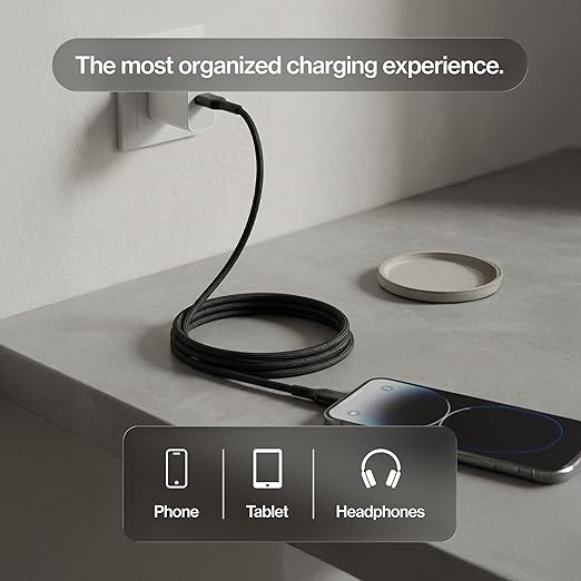 Statik MagStack USB A to iProduct Cable MFi Certified, Clutter-Free Magnetic Charging Cable, Anti-Tangle Phone Charger Cord, 12W, Compatible with iPhone & iPad, 6FT, 3-Pack