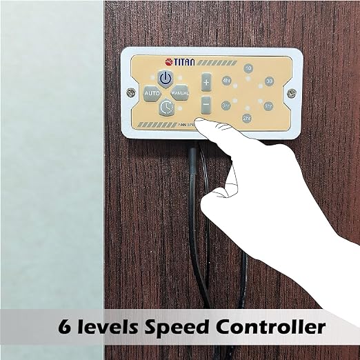TITAN- 12V DC Double Rack Mount Ventilation Cooling Fan for Fridge Vent and Ventilation Grille with Speed Controller (140mm(V2+))