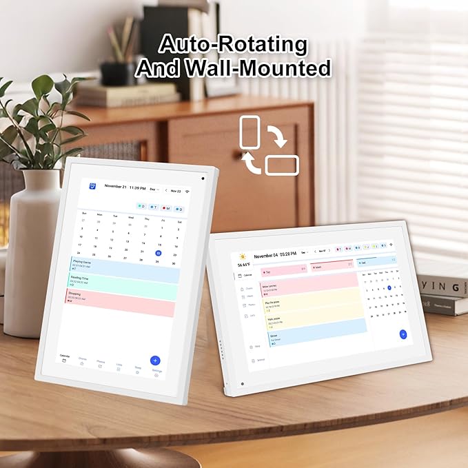 10.1 inch Wall Planner Digital Calendar & Chore Chart, Smart Touchscreen Interactive Display for Family Schedules, Hearth Display Digital Calendar, Great for Organizing Your 2026 Year