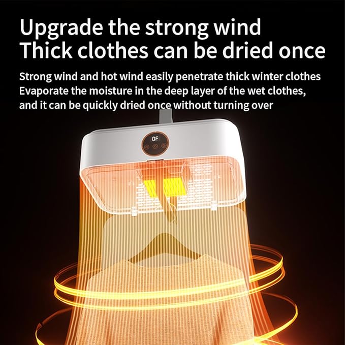 Portable Clothes Dryer Mini Dryer for Apartment RV Travel Dorm Portable Laundry Dryer Small Compact With Fast Drying Adjustable Timer Quiet Operation Remote Control-White
