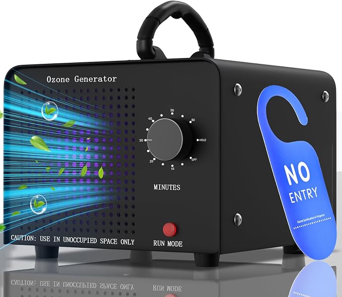 PROGRACE Ozone Generator 180,000mg/h - Commercial Ozone Machine Odor Removal - O3 Ionizer Air Purifier Deodorizer for Home, Car, Pets, Smoke, Basement, Office, Industrial Use up to 9500 Sq Ft, PRO