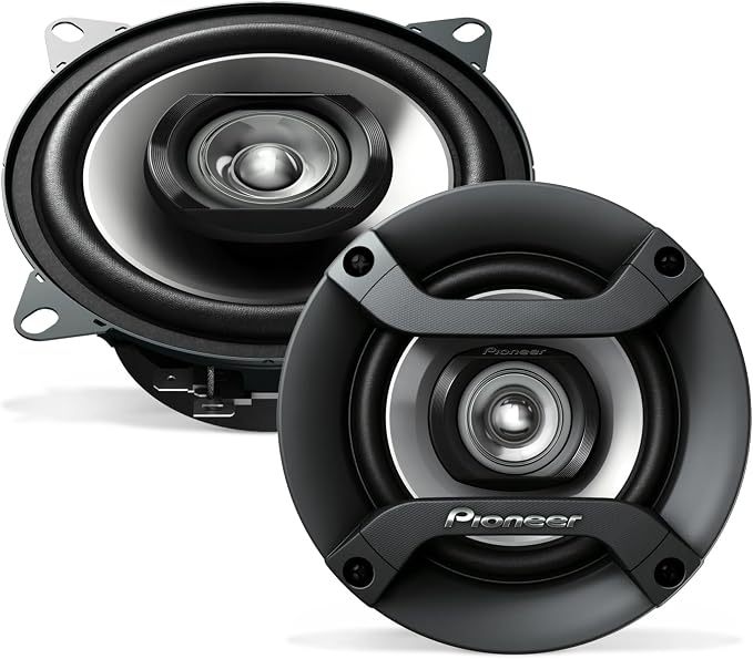 Pioneer F-Series TS-F1035R 4” 2-Way Speakers (Pair) – 150W Max, Balanced Sound + Smooth Treble, Great Stock Replacement, High-Efficiency Speaker Designed for OEM Power