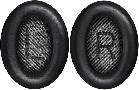 BINGLE Replacement Ear Pads for Bose Headphones QuietComfort 35 (QC35) & Quiet Comfort 35 II (QC35ii) Protein Leather Ear Cushions- Memory Foam- Added Thickness- Noise Isolation-Enhanced Comfort