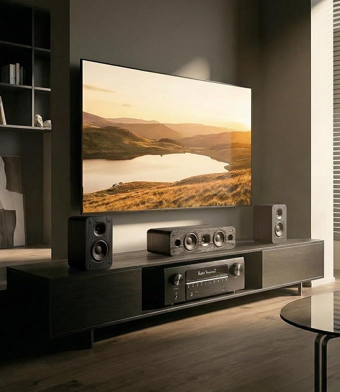 Saiyin 3.0 Passive Home Theater System, Stereo Surround Sound Speakers with Horn Tweeter, Crystal Clear Dialogue, 150W Peak Power for Home Audio/RV, Amplifier Required (Cable Not Included)