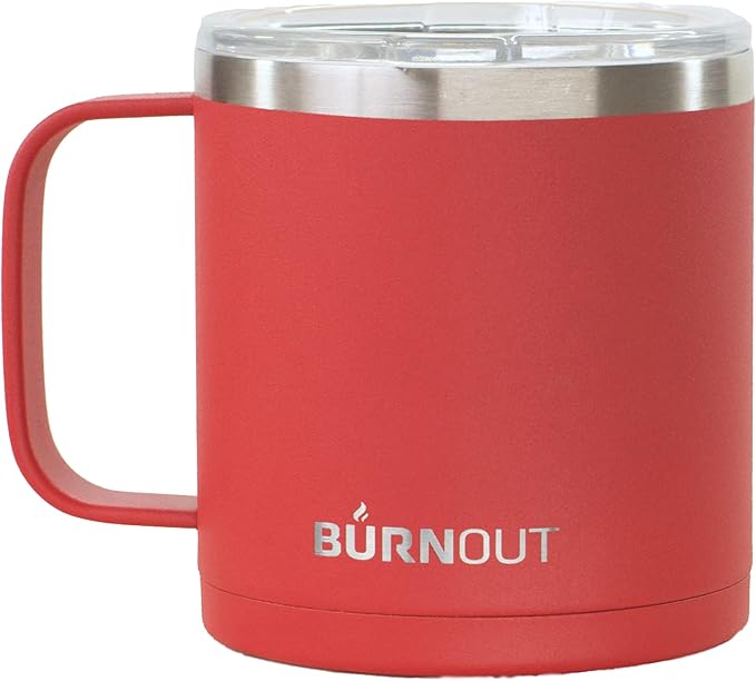 BURNOUT 2.0 Instant Drinkability Temperature Control Mug (14 oz Red)