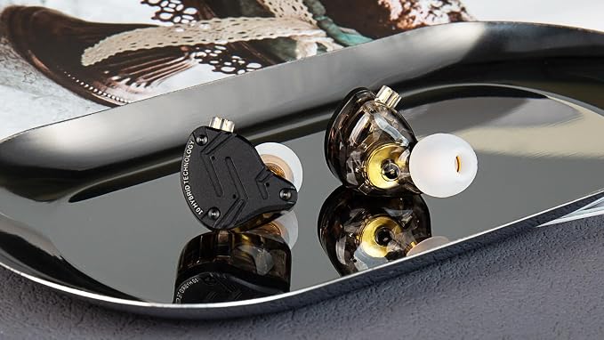 KZ ZS10 Pro X in Ear Monitor Headphone, Upgraded 4BA 1DD KZ Headphone Multi Driver in Ear IEM Earphone with Detachable Silver-Plated 0.75mm 2Pin Cable inears for Audiophile(Dark,No Mic)…