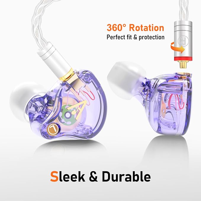 Vibes 202MC USB-C Wired Earbuds - USBC HiFi in Ear Headphones for iPhone 17/16/15 - Noise Isolating Ear Buds w/ Mic - Clear Sound, Deep Bass & Comfort-Fit Earphones - Silver Plated Cord, Carrying Case