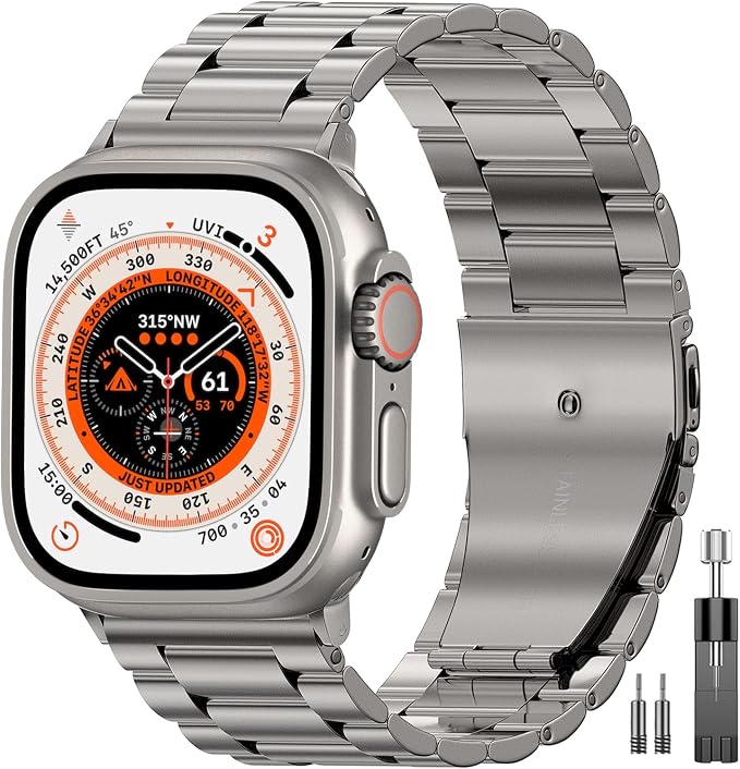 EPULY Metal Band Compatible with Apple Watch Bands for Men 49mm 46mm 45mm 44mm 42mm 41mm 40mm 38mm, Business Stainless Steel Strap for iWatch Bands Series 11 10 9 8 7 6 5 4 3 2 1, SE3 2 1, Ultra3 2 1