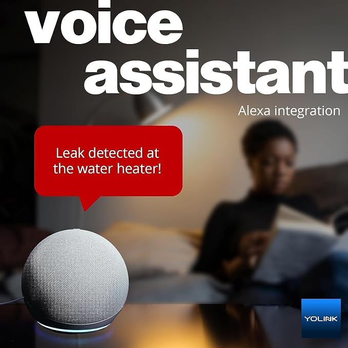 YoLink Smart Home Starter Kit: SpeakerHub & Water Leak Sensor 4 with 105dB Audio Alarm 3-Pack, SMS/Text, Email & Push Notifications, Freeze Warning, LoRa Up to 1/4 Mile Open-Air Range, w/Alexa, IFTTT