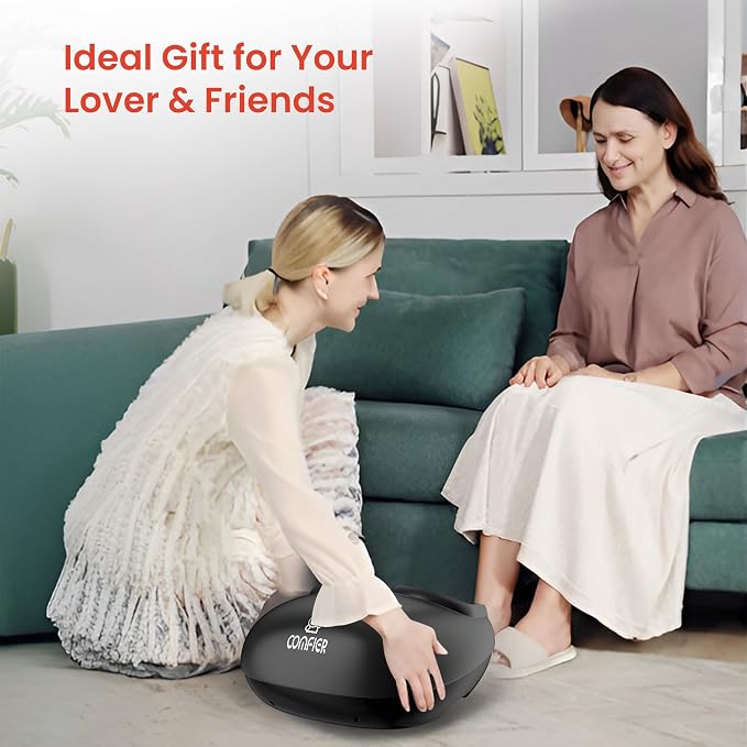 COMFIER 2026 Upgrade shiatsu Foot Massager for Neuropathy,Plantar Fasciitis with Heat,Remote Control,Pause Function, feet Massager with Compression,Vibration,Mothers Day Gift for Mom, Size 13
