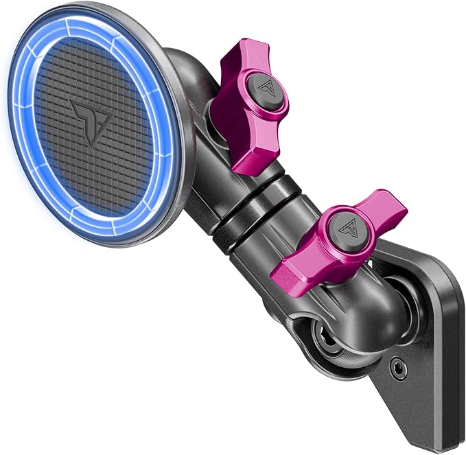 Tackform Link Vent Mount Magnetic Phone Holder - Compatible with MagSafe, BlueCruise, 2021-2025 Ford F150 & Raptor, 2023-2025 Ford Super Duty | Aluminum | 3.5" Arm | Pink