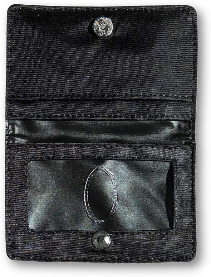 Big Skinny RFID Blocking Leather Phone Card Case with Magnetic Clasp (Tuxedo Black)