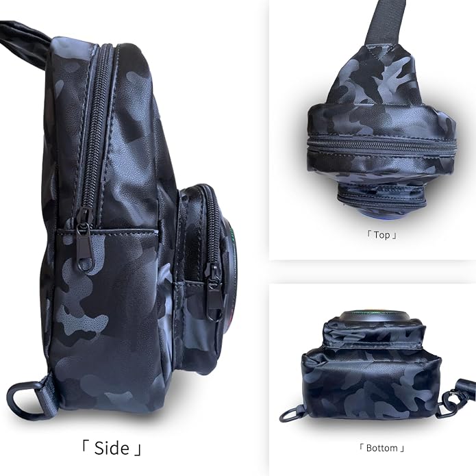 Portable Bluetooth Speaker Bag, Chest Crossbody Sling Bag with LED Light,Wearable Audio Music Shoulder Bag for Hiking Cycling | speaker LED light
