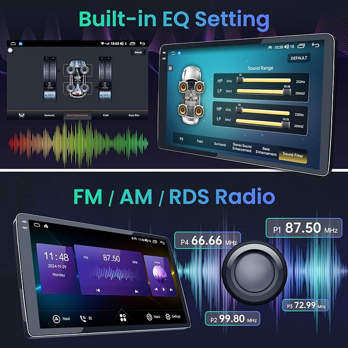 8Core 4+64G Car Radio Stereo Upgrade for Dodge Ram 1500 2500 3500 2013-2018: 7" 1280 * 800 HD Touchscreen, Wireless CarPlay Android Auto GPS Navi 1080P Backup Camera 5G WiFi Bluetooth 5.0 AM/FM SWC