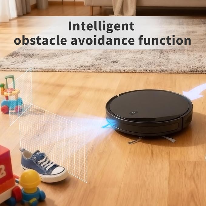 Livvi Robot Vacuum and Mop Combo - 3500pa 2 in 1 Robot Vacuum with WiFi/App/Voice, 120 min Runtime, Super Thin, Quiet, Self-Charging, for Hard Floors (G100)
