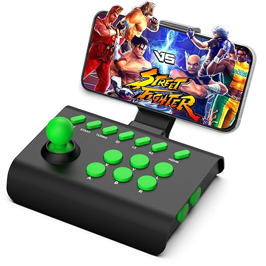 arVin Arcade Fight Stick Joystick Game Controller for iPhone iOS Android PC Fighting Stick for Nintendo Switch/PS3/PS4 Arcade Rocker Gamepad with Turbo & Marco for Emulators/Cloud/PS Remote Play/Steam