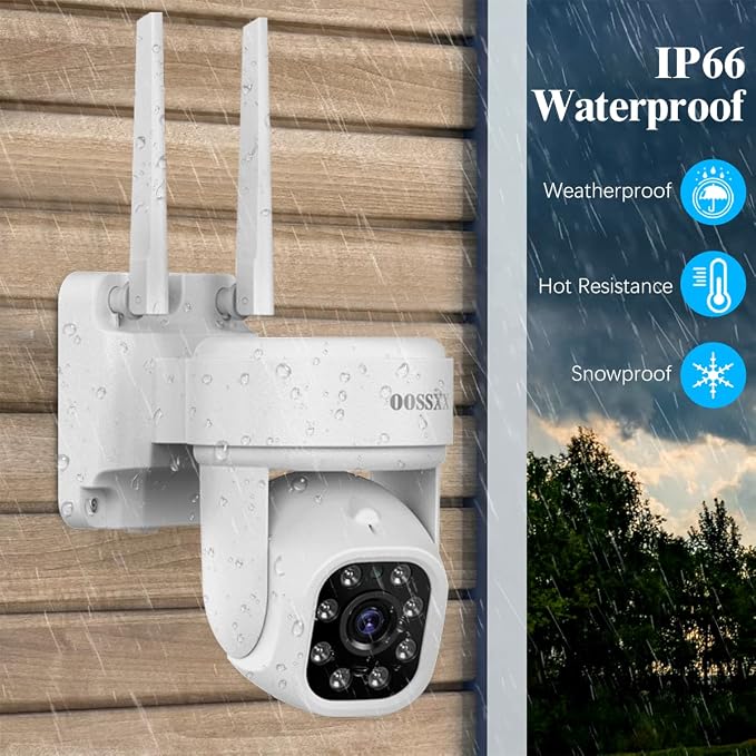 OOSSXX Extend Wireless PTZ Camera WiFi 5.0MP Dome IP Camera for Home Surveuillance System Outdoor Wireless Surveillance Cameras Extend