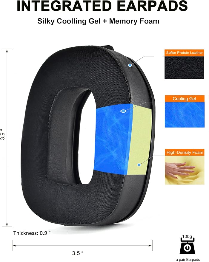 A40 TR Mod Kit – defean Replacement Earpads and Headband Compatible with Astro Gaming A40 TR Headset,Ear Cushions, Upgrade High-Density Noise Cancelling Foam, Added Thicknes (Black Silky Cool Fabric)